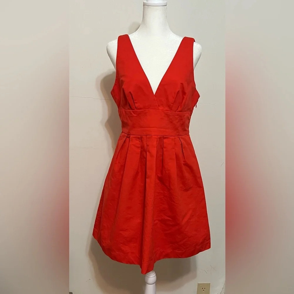 BB Dakota Bright Fun Flirty Flare Mini Dress. Red/Orange Size 8